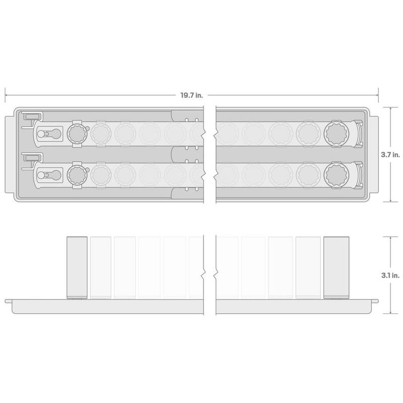 Juego de dados de 12 puntos de 3/8 pulg. con rieles (de 1/4 a 1 pulg.) (30 piezas) - SHD91210