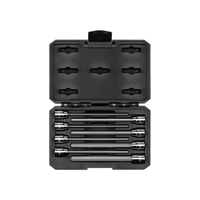 Juego de dados hexagonales largos de 3/8 pulgadas de TEKTON (1/8-3/8 pulgadas) (8 piezas) - SHB91313