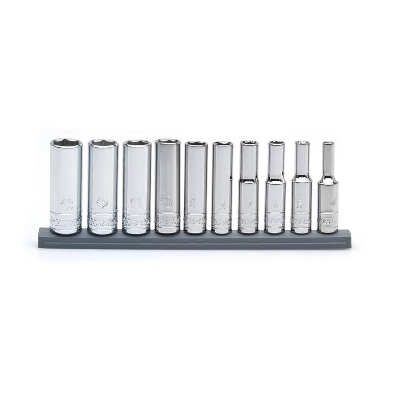 Juego de dados profundos SAE/MM de 1/4 pulgadas de Husky (20 piezas) - H4DDP20PCSR