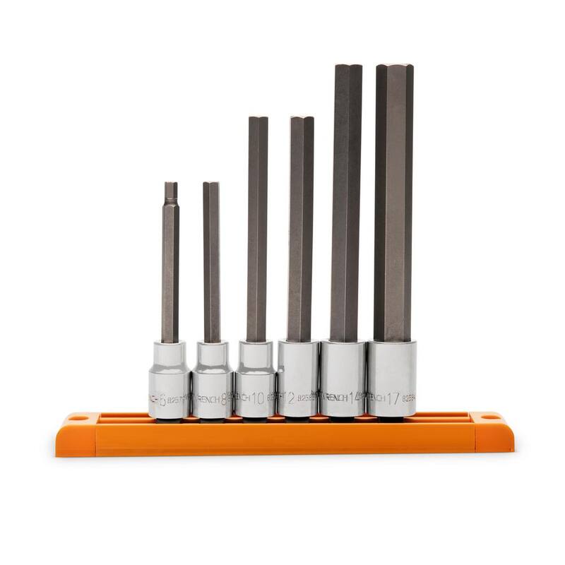 Set de llaves de vaso métricas de puntas hexagonales largas de 1/2 pulgadas (6 piezas) - 82588