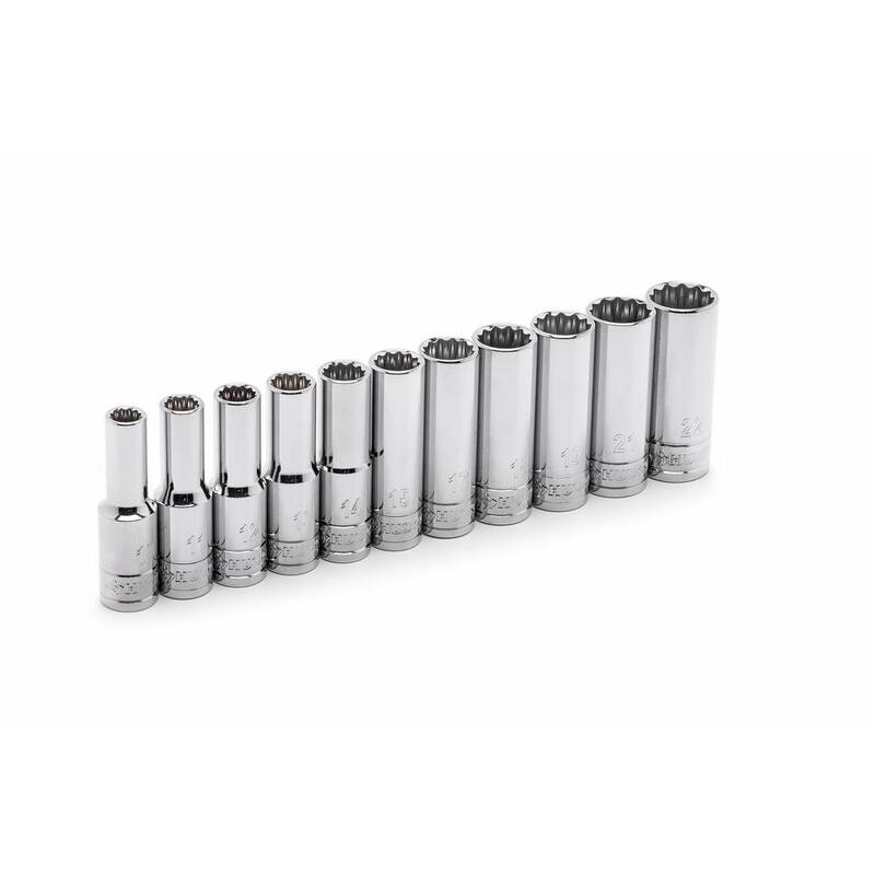 Juego de dados profundos Husky de 1/2 pulgadas SAE/MM (22 piezas) - H2DDP22PCSR