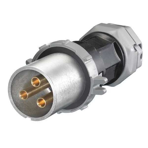 Conector de clavija y enchufe de Hubbell Wiring Device-Kellems, 200 A, 600V CA, Monofásico, 3 Polos, Estilo 1 de puesta a tierra, NEMA No Clasificado - HBL4200PS1W