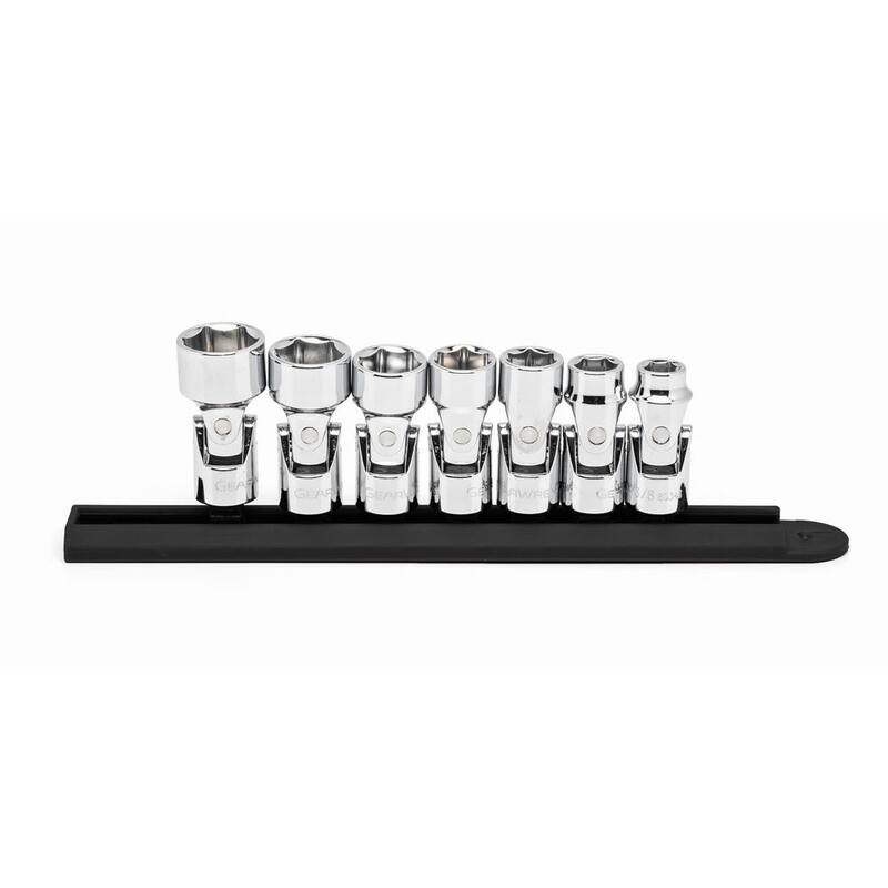Juego de llaves de vaso flexibles de 6 puntos con unidad de 3/8 pulgadas (7 piezas) - 80564