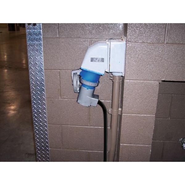 Clavija y enchufe de clavija angulada IEC de Hubbell Wiring Device-Kellems, 60A 120/208V, 4P 5W - A560P9