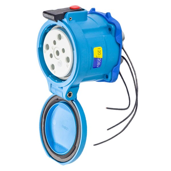 Receptáculo de pasador y enchufe Meltric, 100 A, 120/208V AC, 3 Polos, NEMA 3R - 33-64237-C-K16-263-843