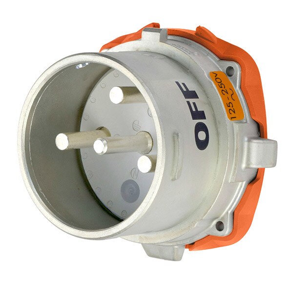 Receptáculo de clavija y enchufe Meltric, 150 A, 125/250V CA, 2 Polos, NEMA 4X - 39-98176-K07