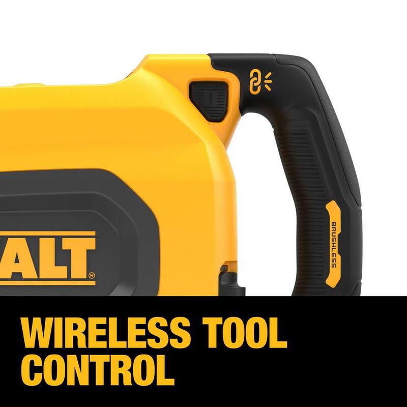 Martillo demoledor en línea DEWALT de 60 voltios y 27 libras con capacidad máxima de 1-3/4 pulgadas - Kit DCH911Z2