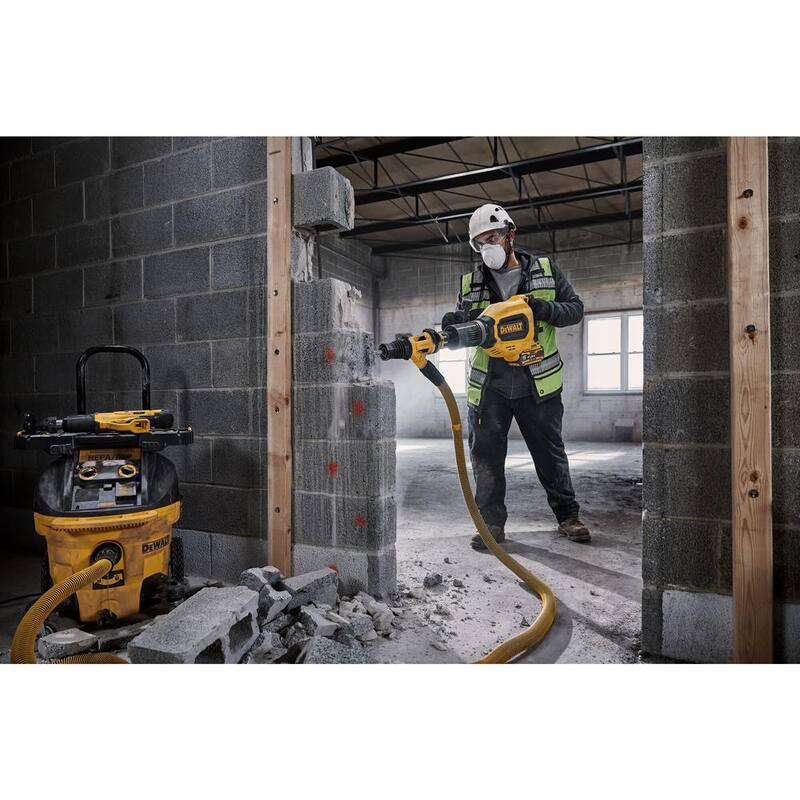 Martillo demoledor en línea DEWALT de 60 voltios y 27 libras con capacidad máxima de 1-3/4 pulgadas - Kit DCH911Z2