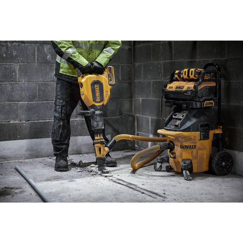Martillo demoledor en línea DEWALT de 60 voltios y 27 libras con capacidad máxima de 1-3/4 pulgadas - Kit DCH911Z2