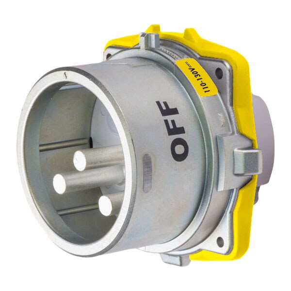 Receptáculo de clavija y enchufe Meltric, 200 A, 130V AC, estilo 2 de puesta a tierra, NEMA 3R - 37-28109