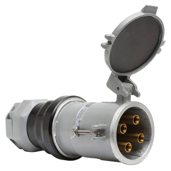 Hubbell Wiring Device-Kellems Pin & Sleeve Connector, 200 A, 250/600V AC, 4 Pole, Style I Grounding, NEMA Not Rated - HBL5200CS1WR