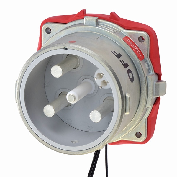 Receptáculo de clavija y enchufe Meltric, 250 A, 480V AC, NEMA 4X - 39-28243-K04-174