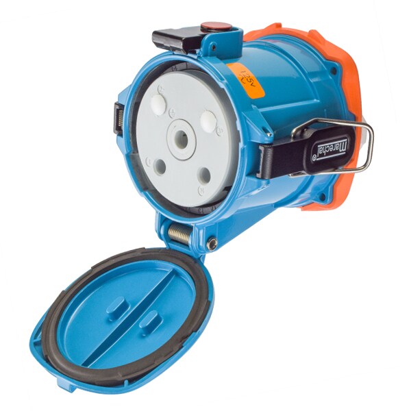 Receptáculo de clavija y enchufe Meltric, 150 A, 125V AC, NEMA 4X - 69-94075