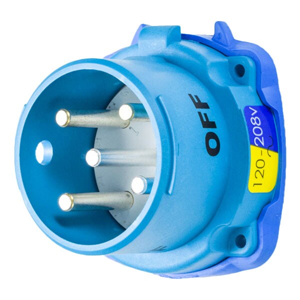 Meltric Pin & Sleeve Receptacle, 20 A, 120/208V AC, 3 Pole, NEMA 4X - 33-18167-4X