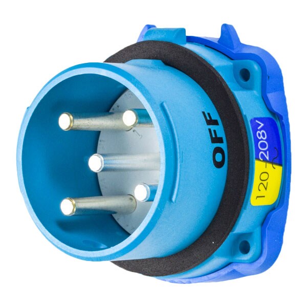 Meltric Pin & Sleeve Receptacle, 20 A, 120/208V AC, 3 Pole, NEMA 4X - 33-18167-4X