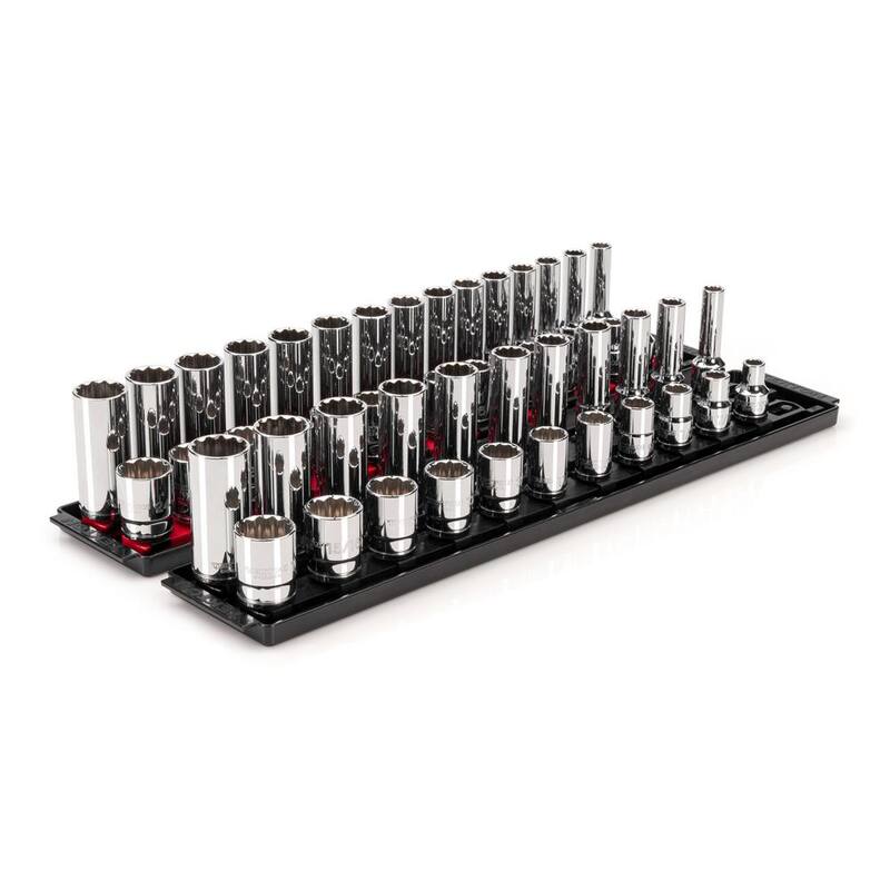 Set de dados de 1/2 pulgadas con rieles de 12 puntos (3/8 a 1 pulgada, 10 mm a 24 mm) (52 piezas) - SHD92214