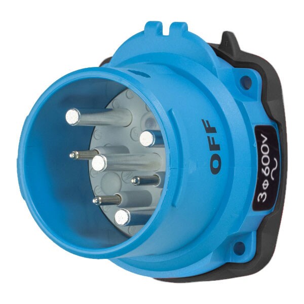 Receptáculo Pin & Sleeve Meltric, 60 A, 600V CA, 3 Polos, NEMA 4X - 63-68143-973