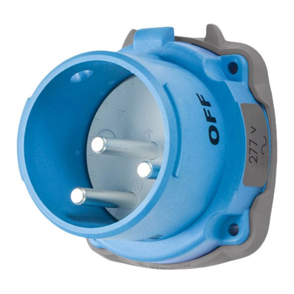 Receptáculo de clavija y enchufe Meltric, 50 A, 277V AC, NEMA 3R - 31-38245-K04