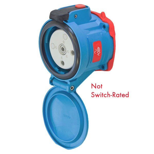 Meltric Pin & Sleeve Receptacle, 60 A, 480V AC, 2 Pole, NEMA 4X - 63-64042-352