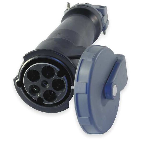 Conector hermético de clavija y enchufe Hubbell Wiring Device-Kellems, 60 A, 347/600V AC, trifásico, 4 polos, puesta a tierra IEC - HBL560C5W
