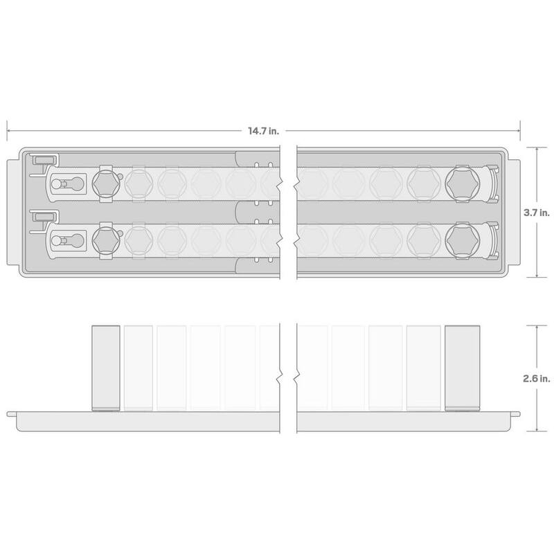 Juego de dados de 1/4 de pulgada con rieles (4 mm-15 mm) de 6 puntas (28 piezas) - SHD90211