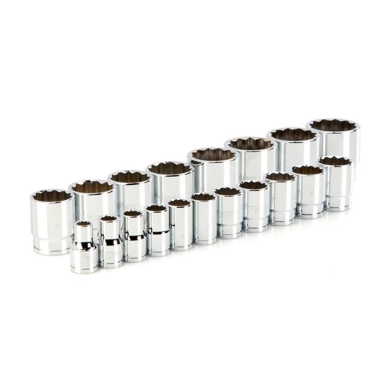 Juego de dados de 1/2 pulgadas de la marca TEKTON (19 piezas) - SHD92011