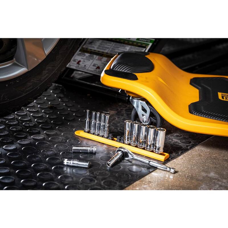 Juego de dados profundos métricos de 6 puntos de 1/4 de pulgada de GEARWRENCH (13 piezas) - 80304