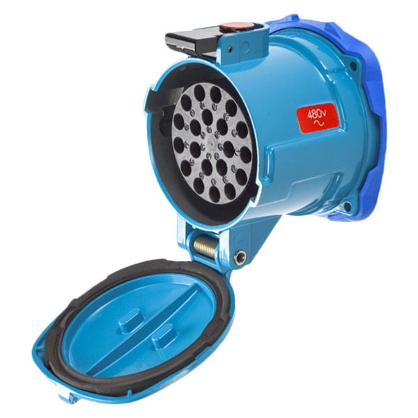 Receptáculo Pin & Sleeve Meltric, 15 A, 480V CA, 3 Polos - 17-64191-843-HP