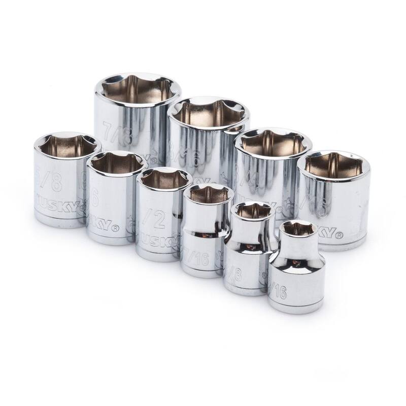 Set de dados estándar SAE/MM de 3/8 pulgadas de Husky (20 piezas) - H3D20PCSR