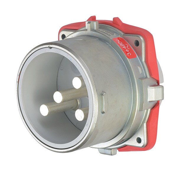 Receptáculo Pin & Sleeve Meltric, 200 A, 480V CA, Trifásico, 3 Polos, Estilo 2 con Puesta a Tierra, NEMA 4X - 37-28043-A155