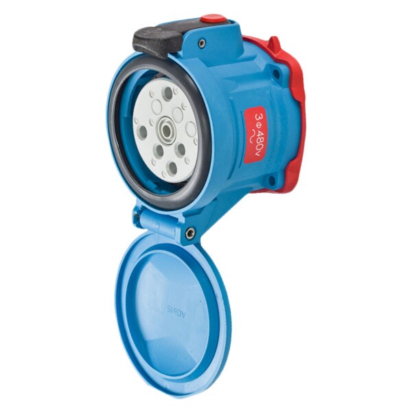 Meltric Pin & Sleeve Receptacle, 60 A, 480V AC, 3 Pole, NEMA 4X - 63-64043-972-375-843