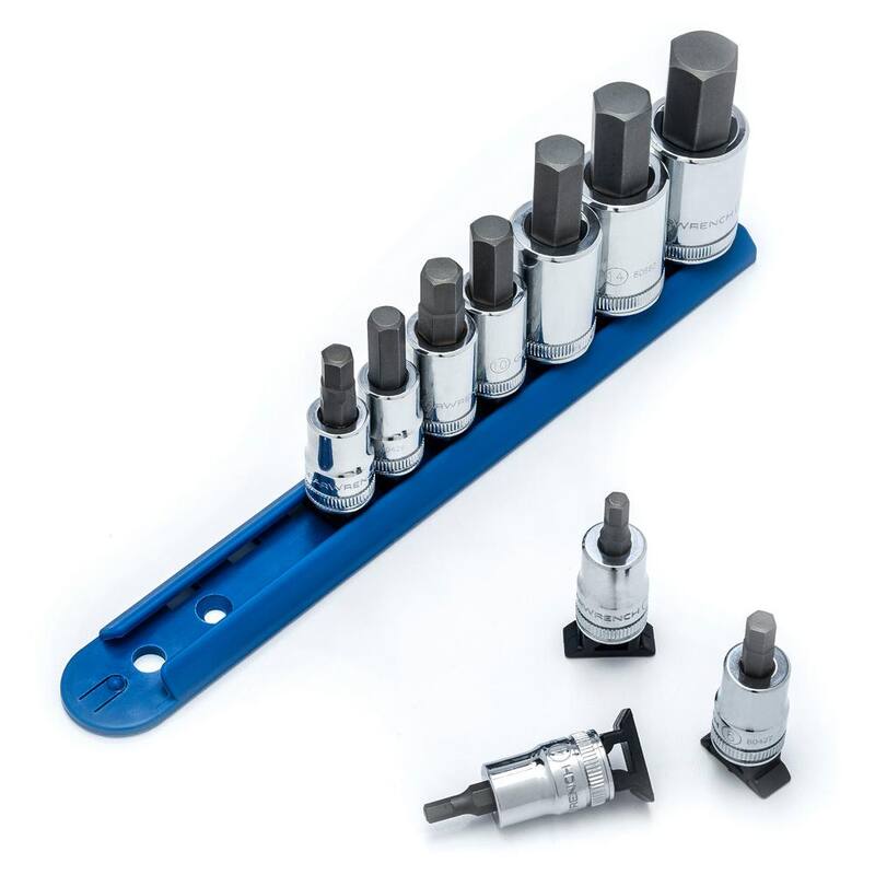 Juego de dados hexagonales métricos de 3/8 y 1/2 pulgadas de GEARWRENCH (10 piezas) - 80578