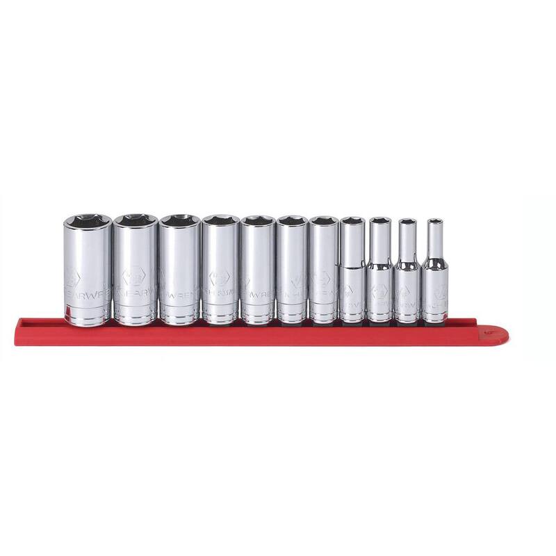 Juego de 11 piezas de ganchos profundos SAE de 6 puntos de transmisión de 3/8 pulgadas GEARWRENCH - 80555