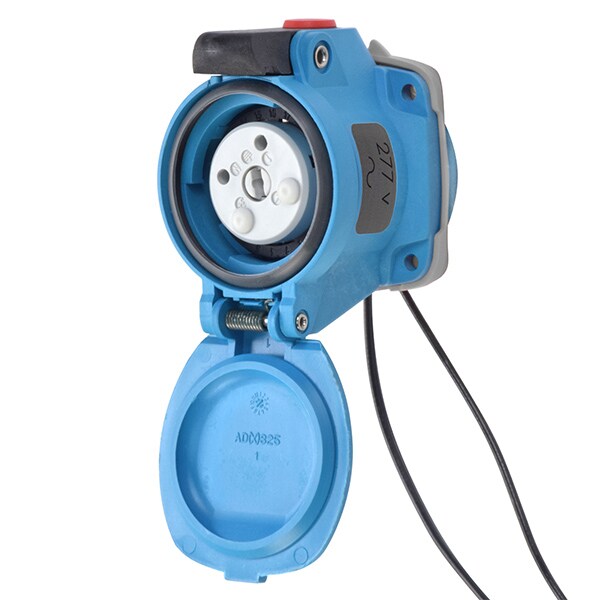 Receptáculo de clavija y enchufe Meltric, 20 A, 600V CA, 3 polos, NEMA 4X - 63-14045-972