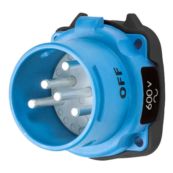 Receptáculo de enchufe y clavija Meltric, 20 A, 600V AC, 2 polos, NEMA 3R - 33-18142-972