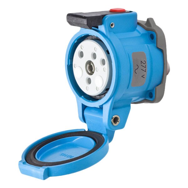 Receptáculo de clavija y enchufe Meltric, 30 A, 277V AC, 3 polos, NEMA 4X - 31-14245-K04-972-4X