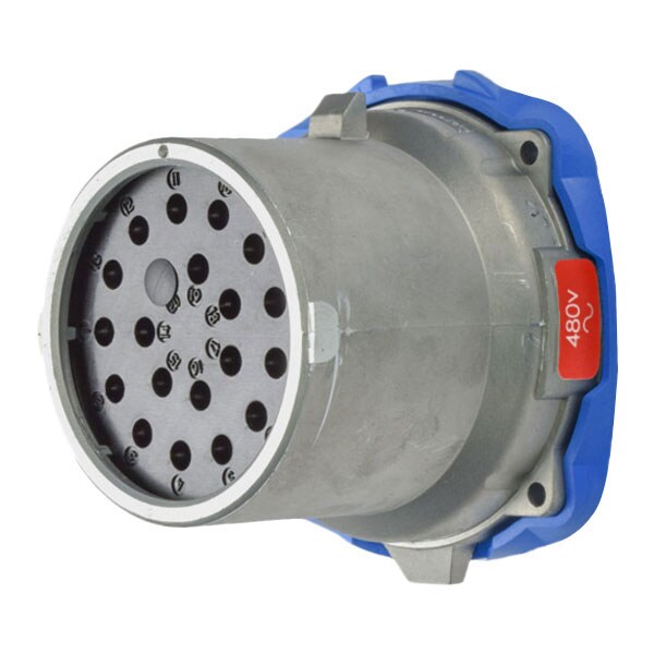 Receptáculo de clavija y enchufe Meltric, 20 A, 130/480V CA, 18 polos - 17-68181