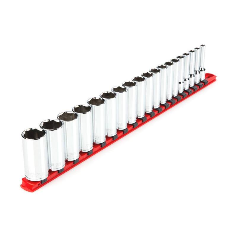 Juego de sockets de 3/8 pulgadas, de 6 puntas y con entrada profunda (19 piezas) - SHD91114