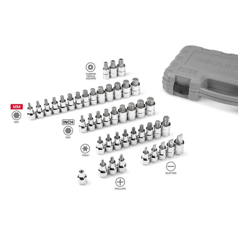 Juego de dados para puntas de 1/2 pulgadas TEKTON (44 piezas) - SHB92304