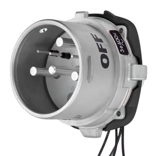 Receptáculo Meltric Pin & Sleeve, 100 A, 3 Polos, NEMA 4X - 37-98143-264
