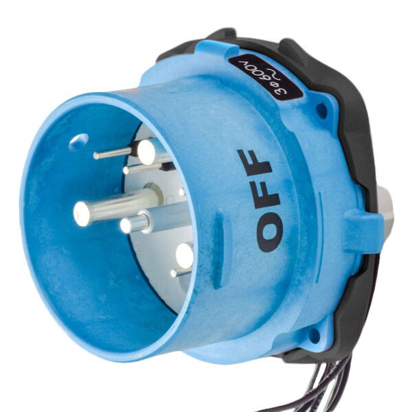 Receptáculo de espiga y enchufe Meltric, 150 A, 600V AC, NEMA 4X - 63-98143-976