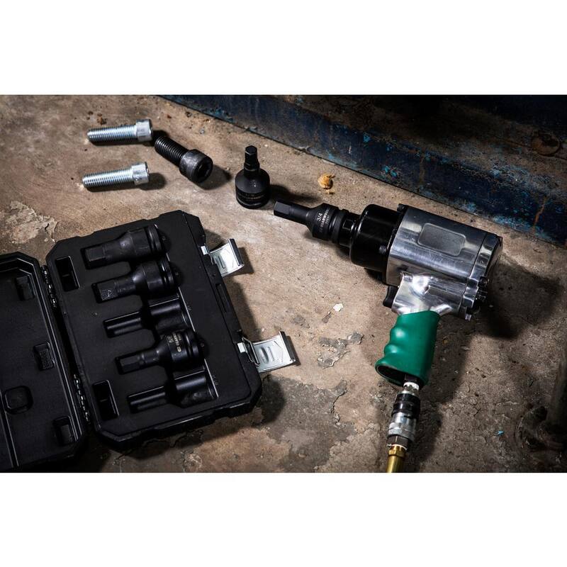 Juego de puntas hexagonales de impacto SAE de 3/4 pulgadas de GEARWRENCH con estuche moldeado por soplado (5 piezas) - 84899-06