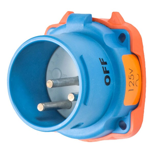 Receptáculo de clavija y enchufe Meltric, 20 A, 125V AC, 3 polos, NEMA 4X - 33-18075-4X