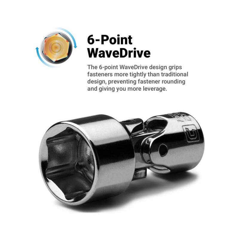 Juego de llaves de vaso universales maestras métricas y SAE de 1/4 de pulgada de Capri Tools (19 piezas) - CP12199