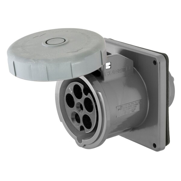 Receptáculo marino de clavija y enchufe de 4P5W, 100A 277/480V - M5100R7