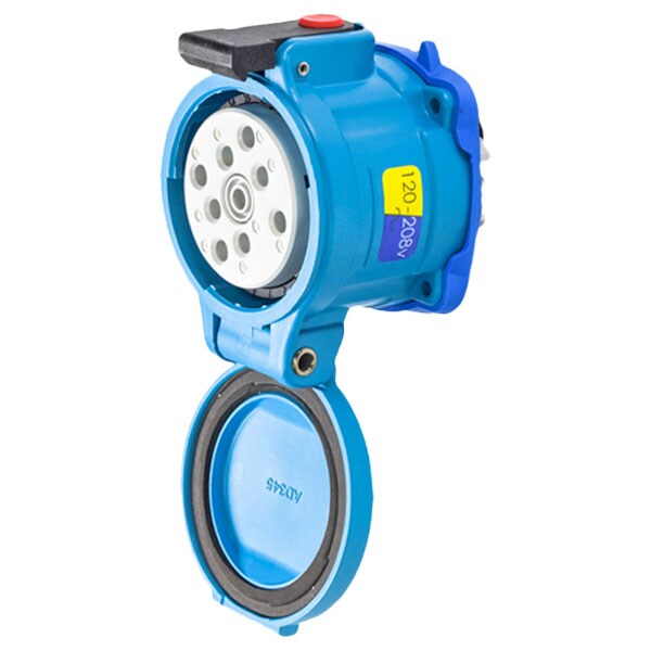 Receptáculo de clavija y enchufe Meltric, 30 A, 120/208V AC, 3 polos, NEMA 3R - 33-34167-974