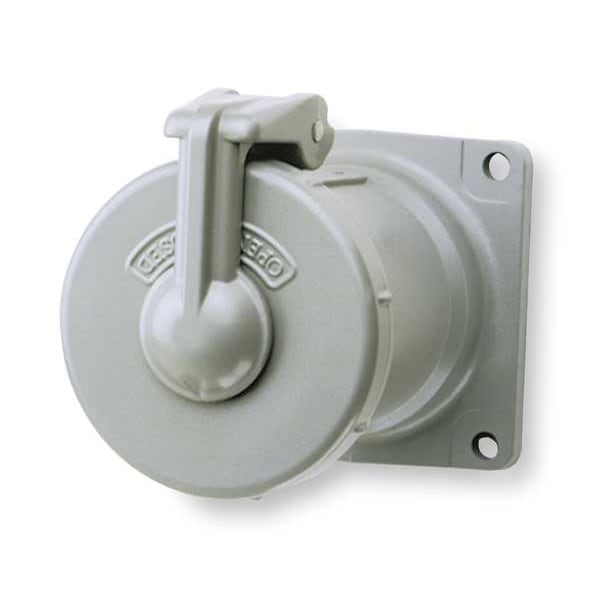 Receptáculo de clavija y enchufe Hubbell Killark, 100 A, 600V CA, Trifásico, 3 Polos, Estilo 2 con puesta a tierra, NEMA 4X - VR1042