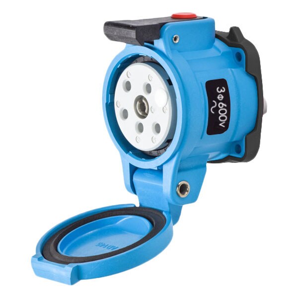 Receptáculo de clavija y enchufe Meltric, 20 A, 600V CA, 3 polos, NEMA 4X - 33-14143-972-4X