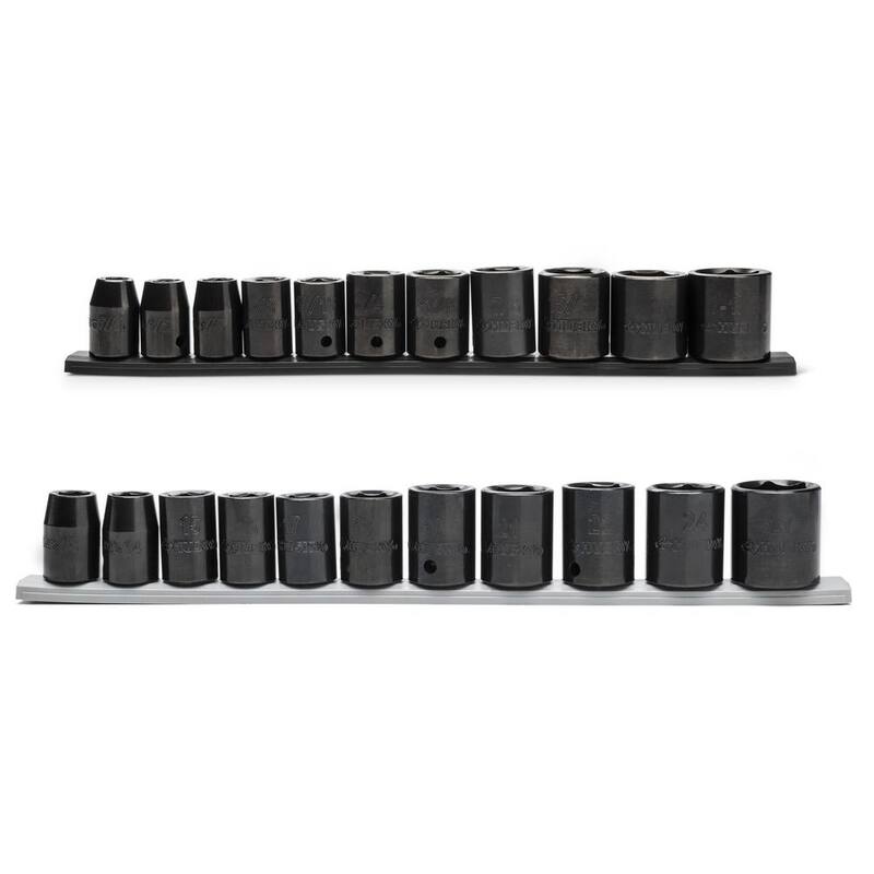 Juego de dados estándar SAE/MM de drive 1/2 pulgadas (22 piezas) - H2DIMS22PC