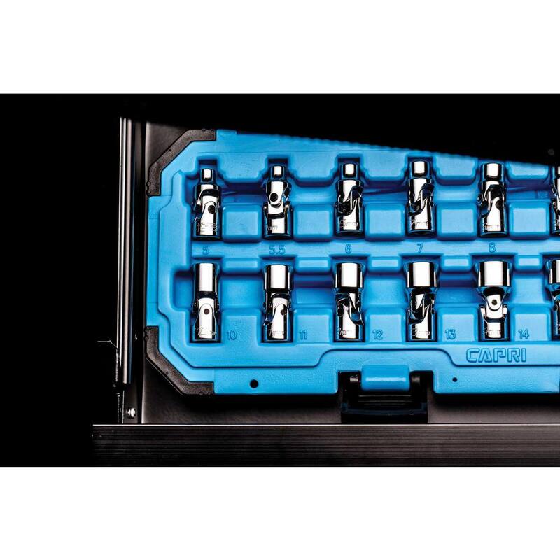 Juego de 12 piezas de dados métricos universales de 1/4 de pulgada de Capri Tools - 1-2125
